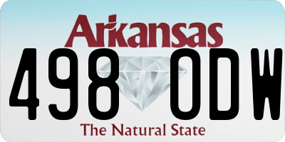AR license plate 498ODW