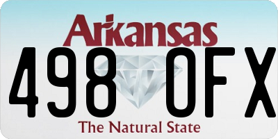 AR license plate 498OFX