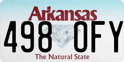 AR license plate 498OFY
