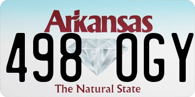 AR license plate 498OGY