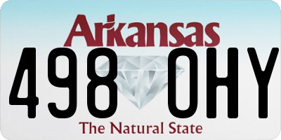 AR license plate 498OHY