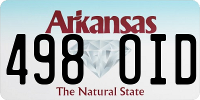 AR license plate 498OID
