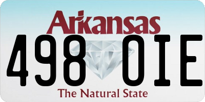 AR license plate 498OIE
