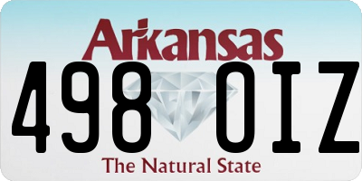 AR license plate 498OIZ