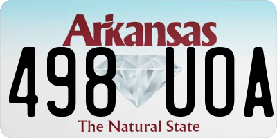 AR license plate 498UOA