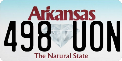 AR license plate 498UON