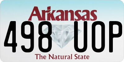 AR license plate 498UOP