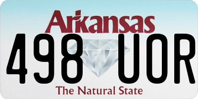 AR license plate 498UOR