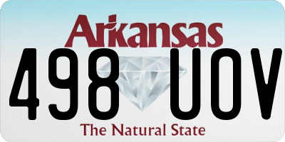 AR license plate 498UOV