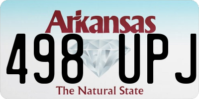 AR license plate 498UPJ
