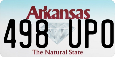 AR license plate 498UPO