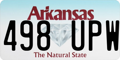 AR license plate 498UPW