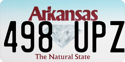 AR license plate 498UPZ