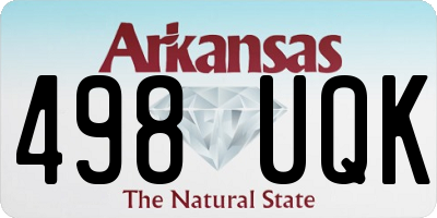 AR license plate 498UQK