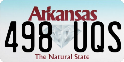 AR license plate 498UQS