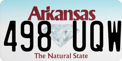 AR license plate 498UQW
