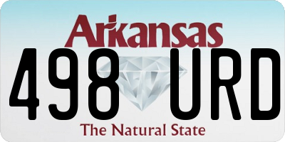 AR license plate 498URD