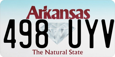 AR license plate 498UYV