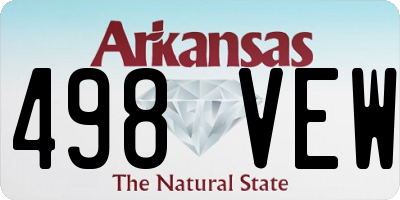 AR license plate 498VEW