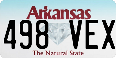 AR license plate 498VEX