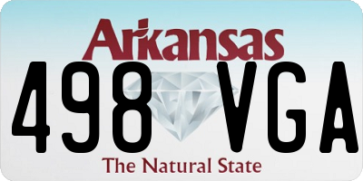 AR license plate 498VGA