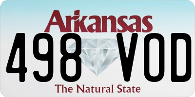 AR license plate 498VOD