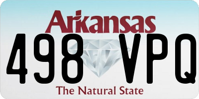AR license plate 498VPQ