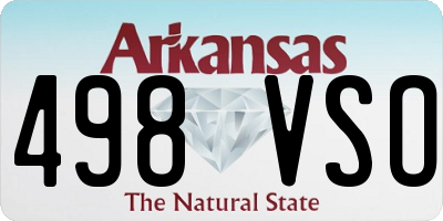 AR license plate 498VSO