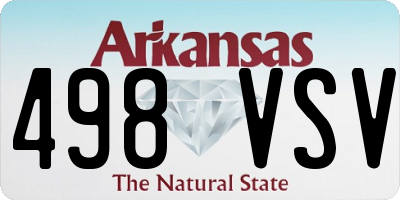 AR license plate 498VSV