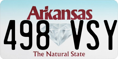 AR license plate 498VSY