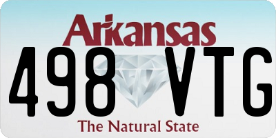 AR license plate 498VTG