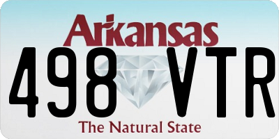 AR license plate 498VTR