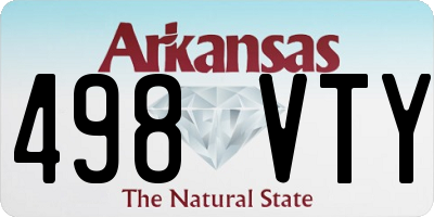 AR license plate 498VTY