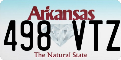 AR license plate 498VTZ