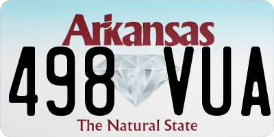 AR license plate 498VUA