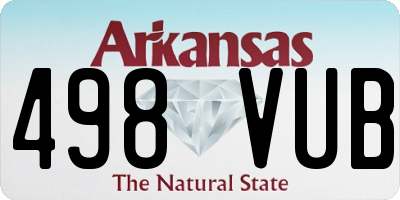 AR license plate 498VUB
