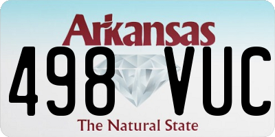 AR license plate 498VUC
