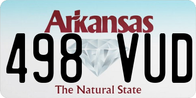 AR license plate 498VUD