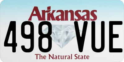 AR license plate 498VUE