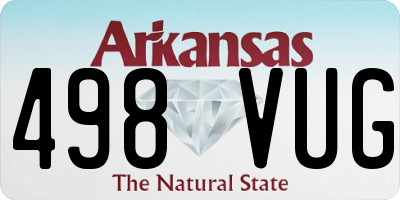 AR license plate 498VUG