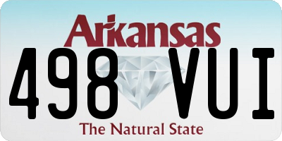 AR license plate 498VUI