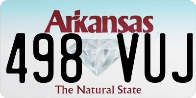 AR license plate 498VUJ