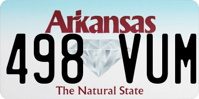 AR license plate 498VUM