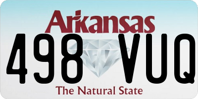 AR license plate 498VUQ