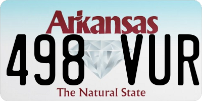 AR license plate 498VUR