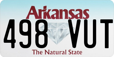 AR license plate 498VUT