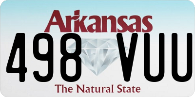 AR license plate 498VUU