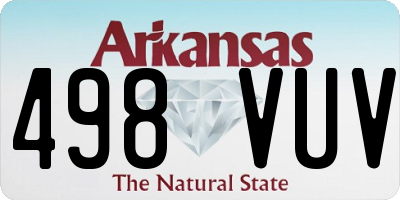 AR license plate 498VUV