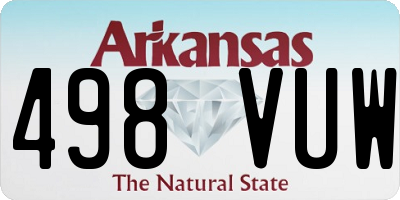 AR license plate 498VUW