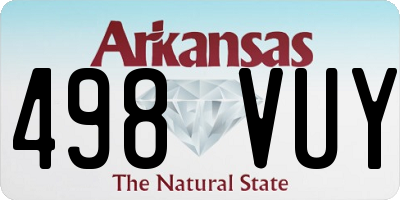 AR license plate 498VUY